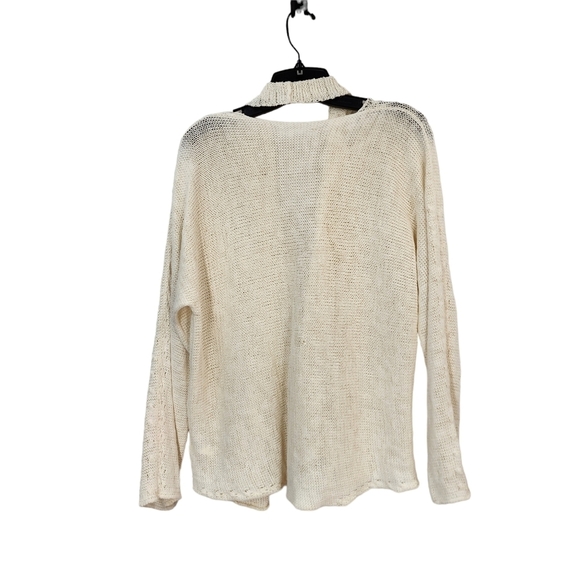 Crea Concepts Women's Cutout Neckline Knitted Open Cardigan Sweater- S - Picture 6 of 8